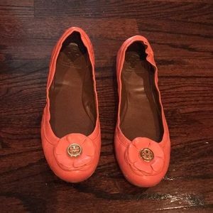 Tory Burch Ballet Flats size 10. Coral